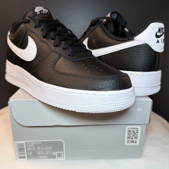 Nike Other - Nike Air Force 1 ’07 Black White Tumbled' CT2302-002 | 10.5M